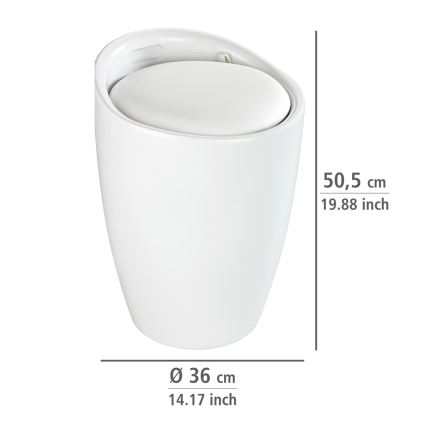 WENKO 24228100 - Taburet CANDY 36x50,5 cm valge/must