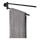 WENKO 24238100-rätikuhoidja BOSIO BLACK 5,5x43 cm roostevaba teras/hõbedane