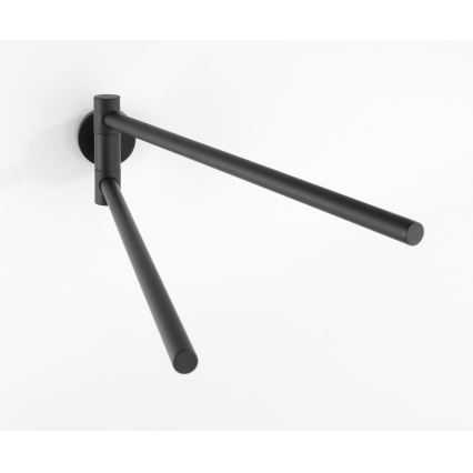 WENKO 24238100-rätikuhoidja BOSIO BLACK 5,5x43 cm roostevaba teras/hõbedane