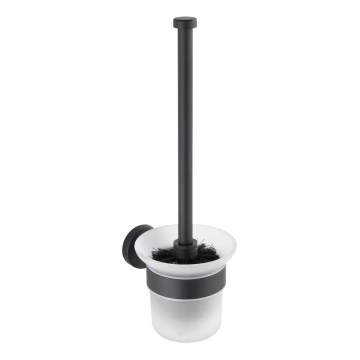 WENKO 24243100-WC WC-hari BOSIO BLACK 10x35 cm roostevaba teras, hõbedane satiinviimistlus