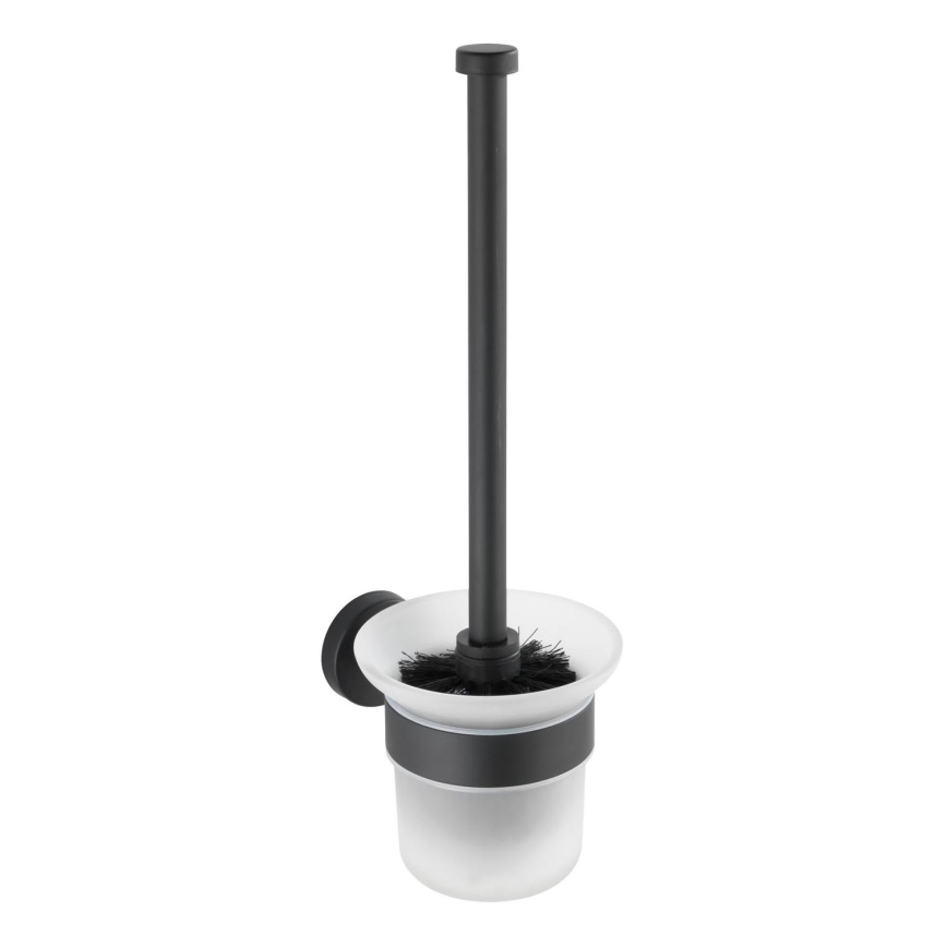WENKO 24243100-WC WC-hari BOSIO BLACK 10x35 cm roostevaba teras, hõbedane satiinviimistlus