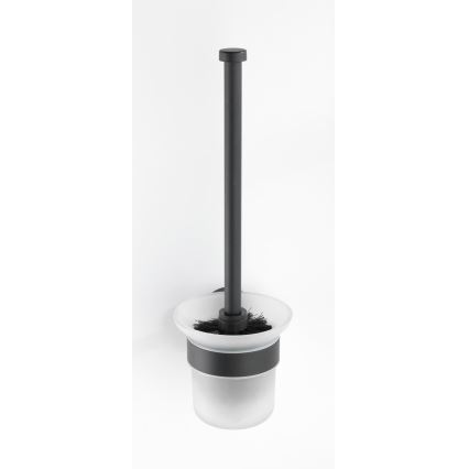 WENKO 24243100-WC WC-hari BOSIO BLACK 10x35 cm roostevaba teras, hõbedane satiinviimistlus