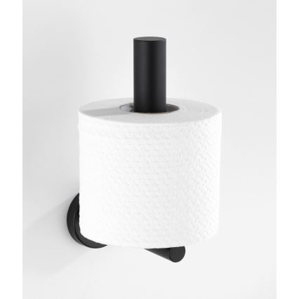 WENKO 24262100 - BOSIO BLACK tualettpaberihoidja, 8x18 cm, roostevaba teras/hõbedane