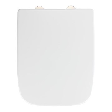 WENKO 24334100-WC-poti kaas EXCLUSIVE 46,5x37 cm valge/hõbedane