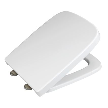 WENKO 24334100-WC-poti kaas EXCLUSIVE 46,5x37 cm valge/hõbedane