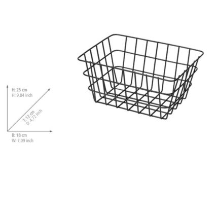 WENKO 24371100 - VIANA korv 18x25 cm must