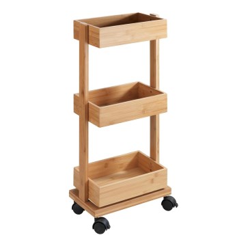 WENKO 24390100 - Riiul TORTONA 18x71,5 cm pruun/must