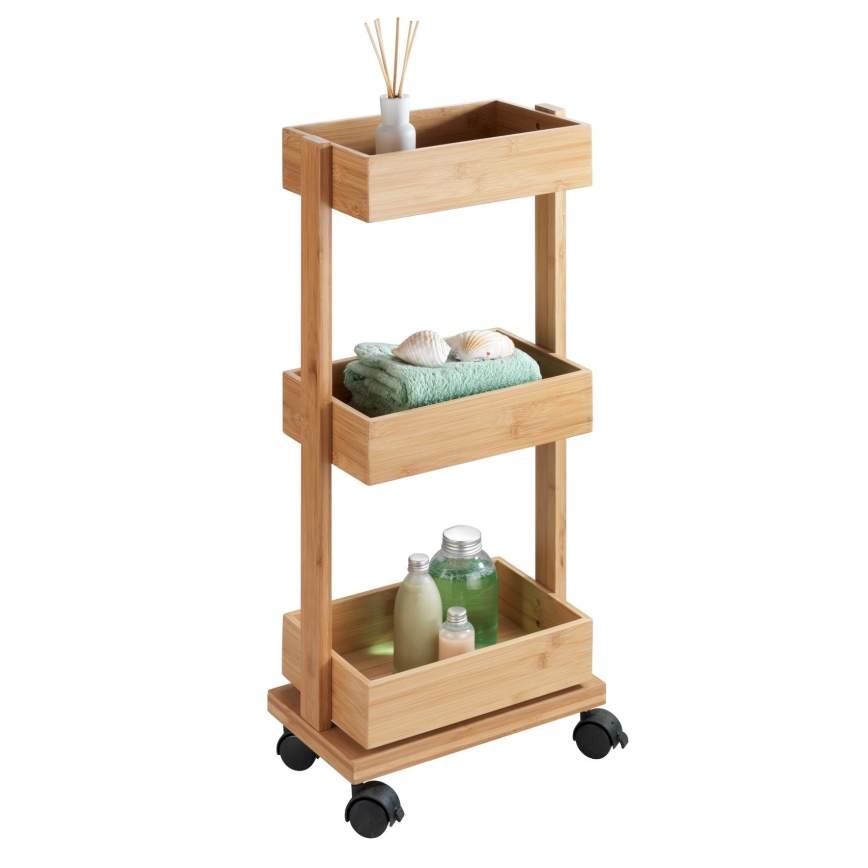 WENKO 24390100 - Riiul TORTONA 18x71,5 cm pruun/must