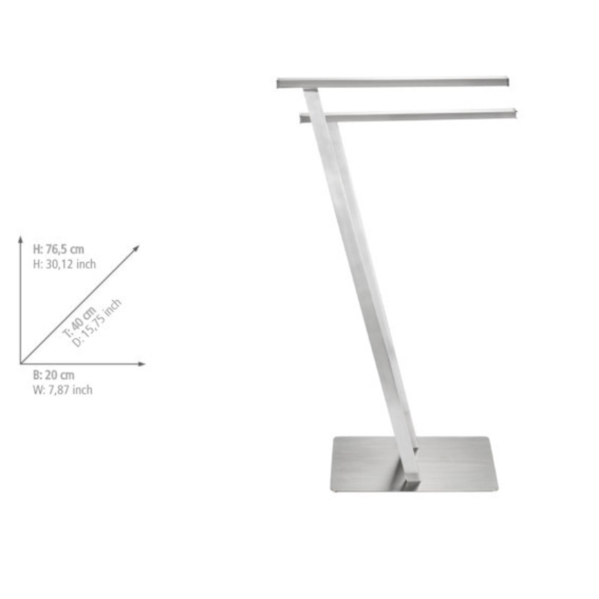 WENKO 24397100 - Rätikuhoidja LIRIO 20x76,5 cm roostevaba teras/satiinviimistlus
