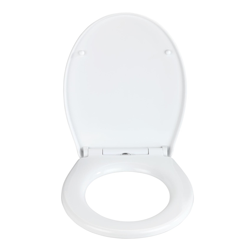 WENKO 24516100-WC WC-iste 300/350 kg 37x44,5 cm valge/hõbedane