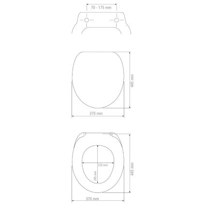 WENKO 24516100-WC WC-iste 300/350 kg 37x44,5 cm valge/hõbedane