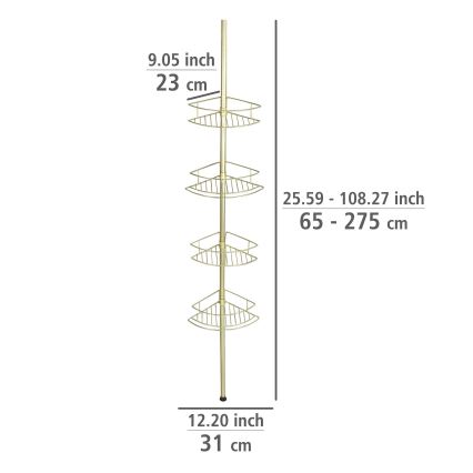 WENKO 24569100-Nurgariiul DOLCEDO 31x275 cm kuldne