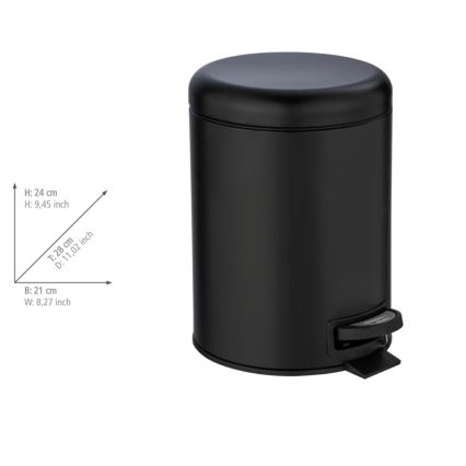 WENKO 24681100 - LEMAN korv 21x24 cm must