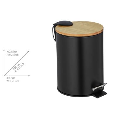 WENKO 24696100 - Korv TORTONA 17x21 cm must/pruun