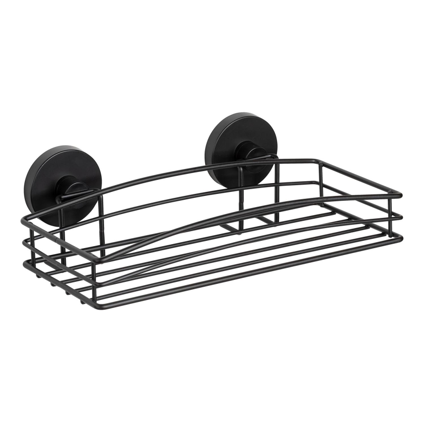 WENKO 24732100 - VACUUM-LOC riiul, ümmargune, must, 26 x 14 cm