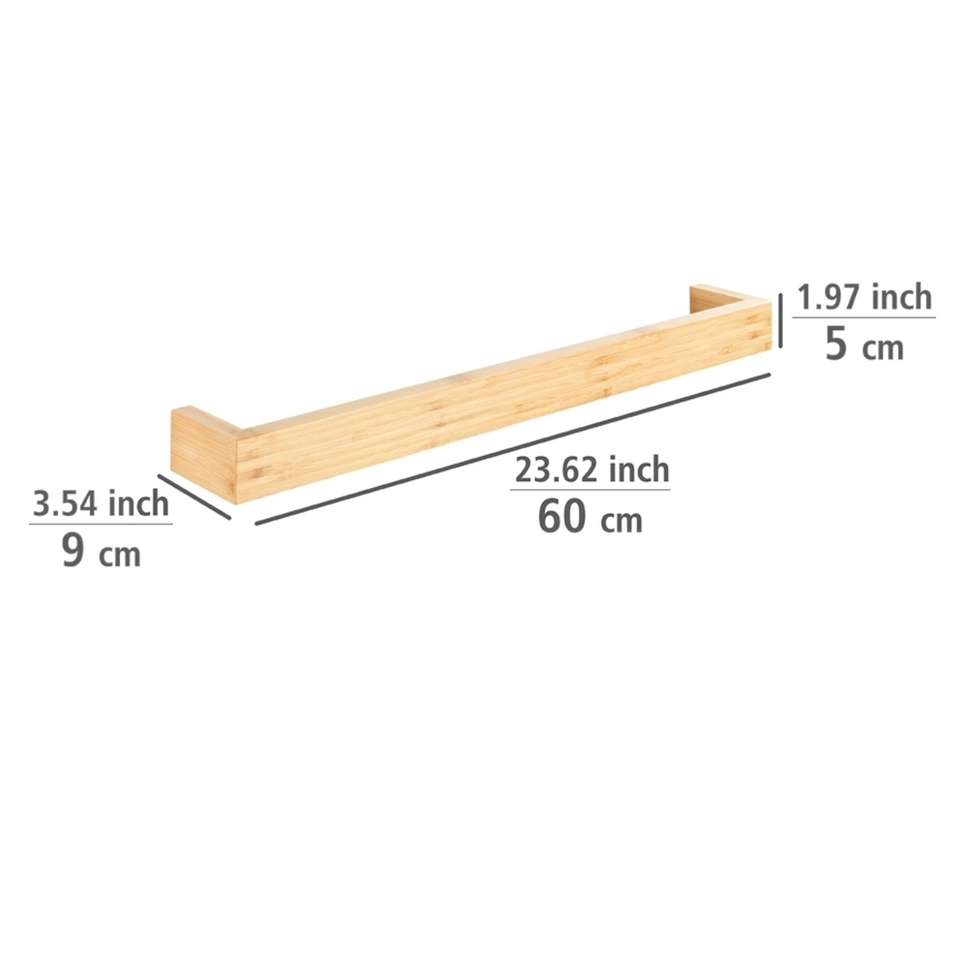WENKO 24742100 - Rätikuhoidja BAMBUSA 60x9 cm pruun