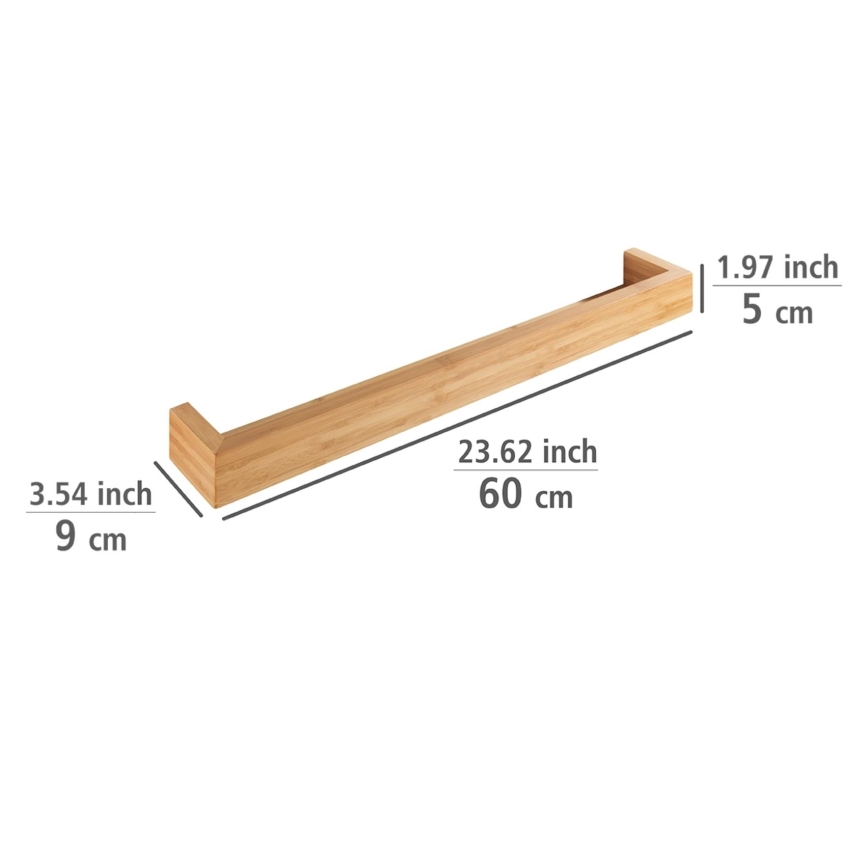 WENKO 24744100 - BAMBUSA riiul 60x9 cm pruun