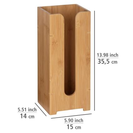 WENKO 24749100 - Tualettpaberihoidja BAMBUSA 15x35,5 cm pruun