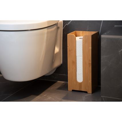 WENKO 24749100 - Tualettpaberihoidja BAMBUSA 15x35,5 cm pruun