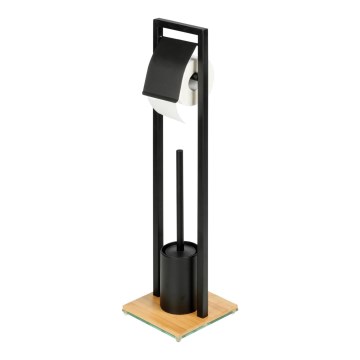 WENKO 24751100 - WC-komplekt BAMBU⁠SA 18x72,5 cm must/pruun