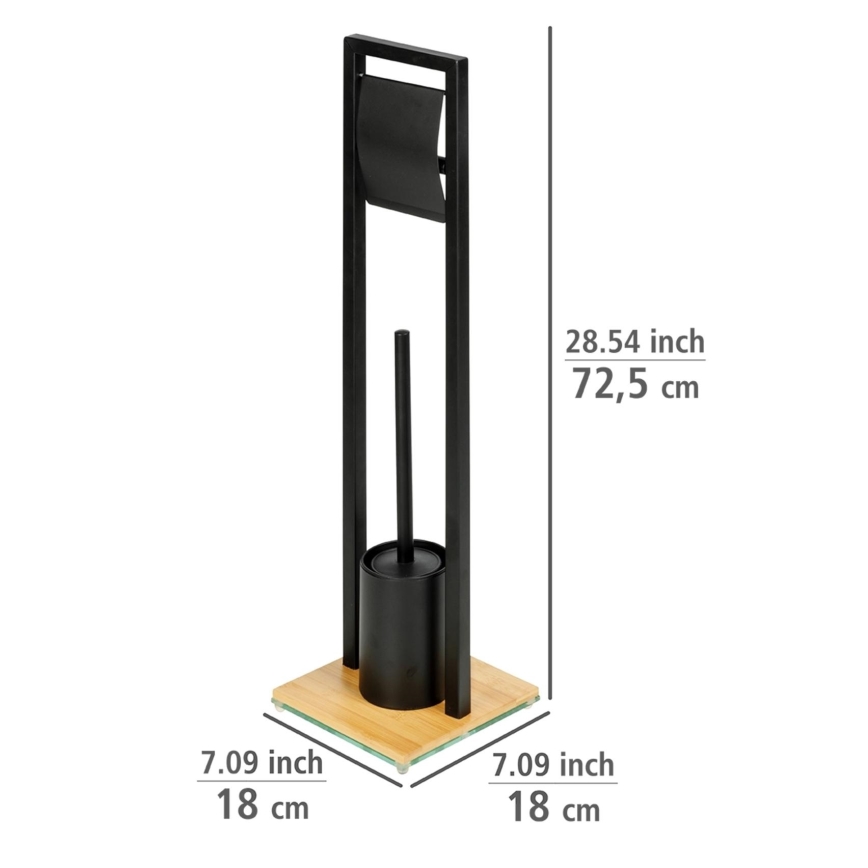 WENKO 24751100 - WC-komplekt BAMBU⁠SA 18x72,5 cm must/pruun
