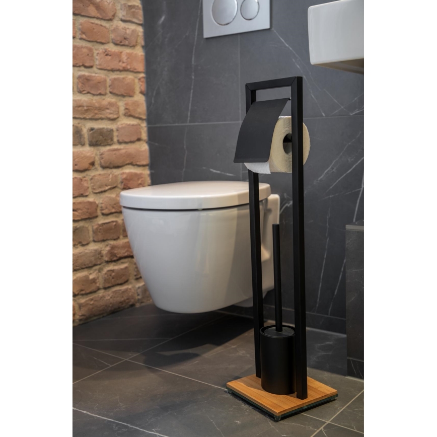 WENKO 24751100 - WC-komplekt BAMBU⁠SA 18x72,5 cm must/pruun