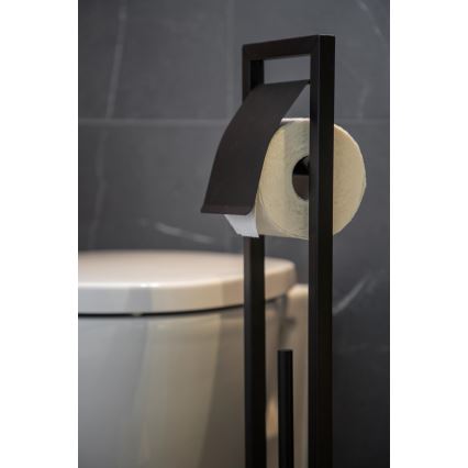 WENKO 24751100 - WC-komplekt BAMBU⁠SA 18x72,5 cm must/pruun