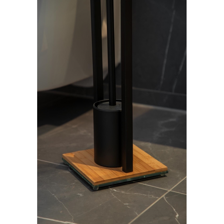 WENKO 24751100 - WC-komplekt BAMBU⁠SA 18x72,5 cm must/pruun