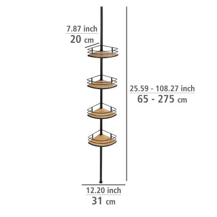 WENKO 24756100-nurgariiul DOLCEDO 31x20 cm roostevaba teras/must/pruun