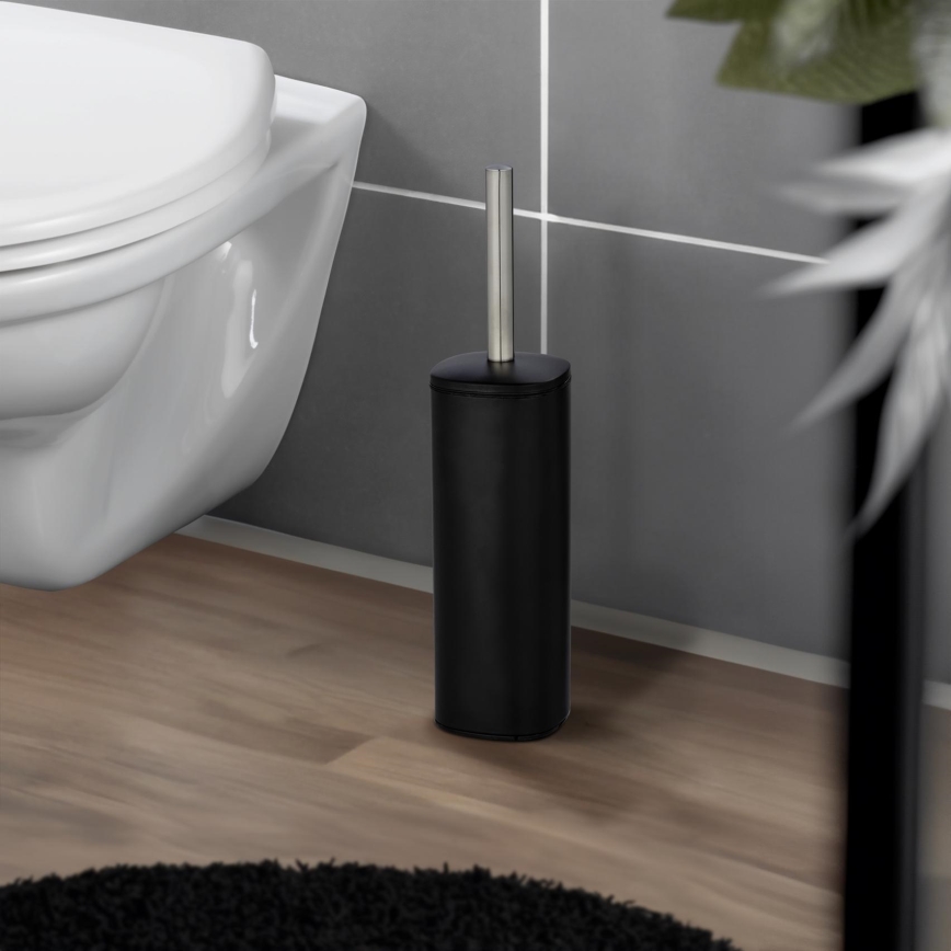 WENKO 24778100 - WC-hari ALASSIO 9,3x39,2 cm roostevaba teras/must