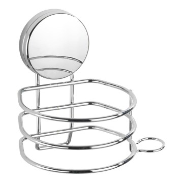 WENKO 24857100-Föönihoidik STATIC-LOC + OSIMO 14x13 cm läikiv kroom