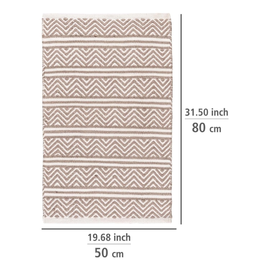 WENKO 24868100-Põrandamatt SHAKI 50x80 cm beež/valge