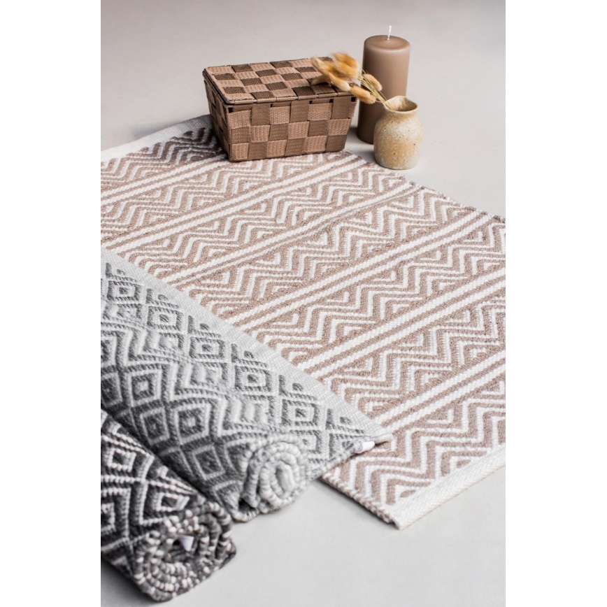 WENKO 24868100-Põrandamatt SHAKI 50x80 cm beež/valge