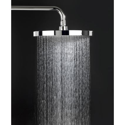 WENKO 24910100 - Dušipea SOFTWATER 26x26 cm läikiv kroom/must