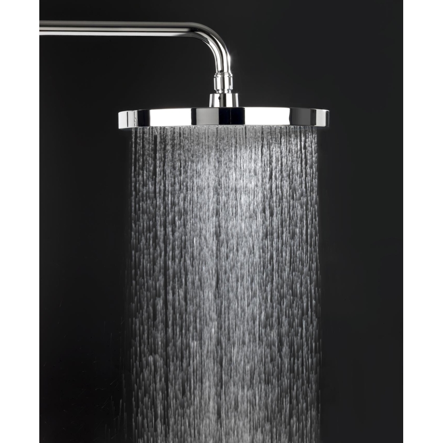 WENKO 24910100 - Dušipea SOFTWATER 26x26 cm läikiv kroom/must