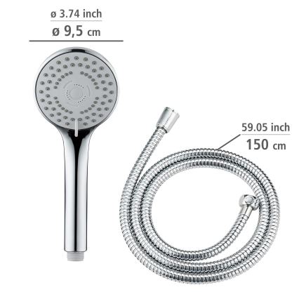 WENKO 24918100 - Dušipea BASIC LINE 9,5x9,5 cm läikiv kroom/hõbedane