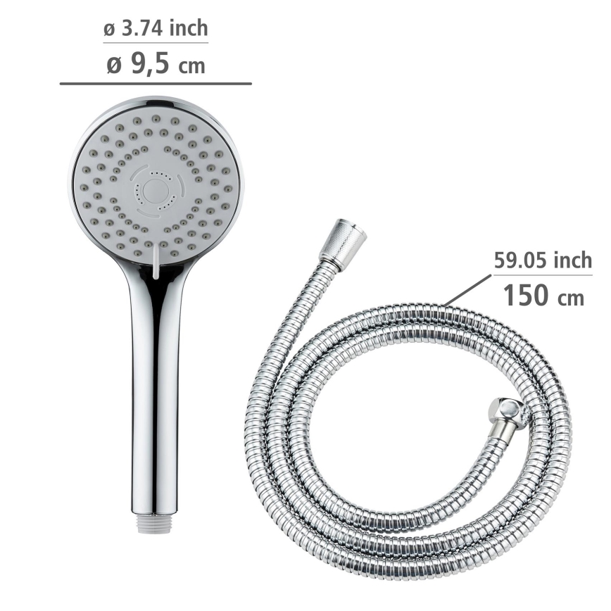 WENKO 24918100 - Dušipea BASIC LINE 9,5x9,5 cm läikiv kroom/hõbedane