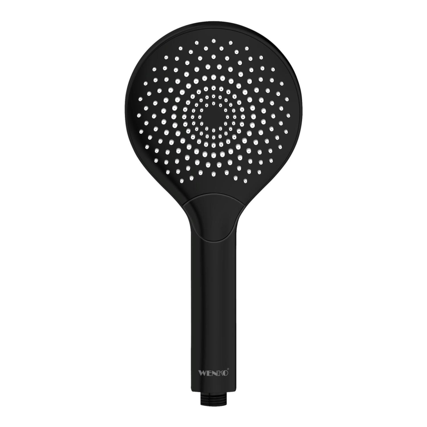 WENKO 24925100 - Veesäästusüsteemiga duššipea, läbimõõt 12 cm, must
