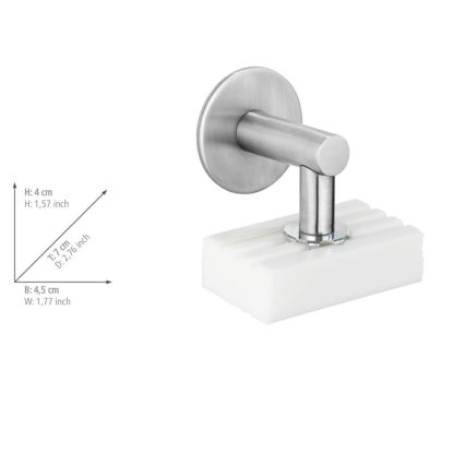 WENKO 24971100-Seebihoidik TURBO-LOC 4,5x7 cm hõbedane