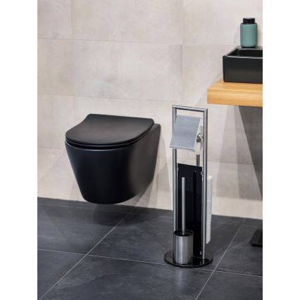 WENKO 24981800 - RAVINA WC-komplekt 20x70 cm roostevabast terasest/hõbedane