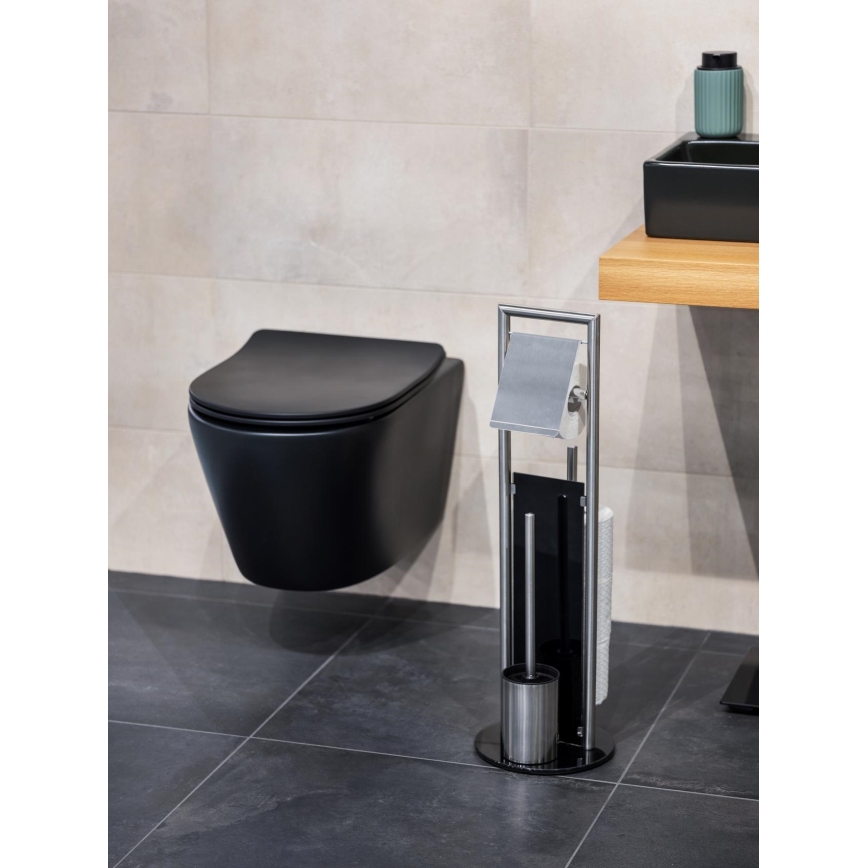 WENKO 24981800 - RAVINA WC-komplekt 20x70 cm roostevabast terasest/hõbedane