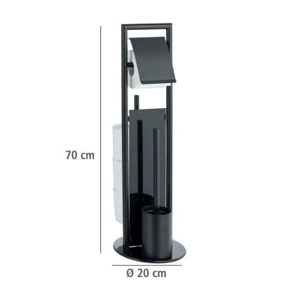 WENKO 24982800 - WC-komplekt RAVINA 20x70 cm roostevaba teras/must