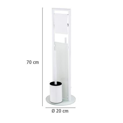 WENKO 24983800 - WC-komplekt RAVINA 20x70 cm roostevaba/valge