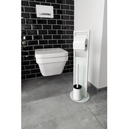WENKO 24983800 - WC-komplekt RAVINA 20x70 cm roostevaba/valge
