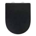 WENKO 24989100-WC WC-poti kaas EXCLUSIVE 36,5x45 cm must/hõbedane