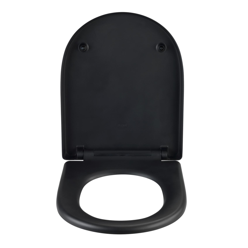 WENKO 24989100-WC WC-poti kaas EXCLUSIVE 36,5x45 cm must/hõbedane