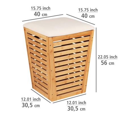 WENKO 25143100 - Pesukorv BAMBUSA 40x56 cm pruun