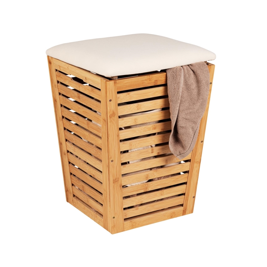 WENKO 25143100 - Pesukorv BAMBUSA 40x56 cm pruun