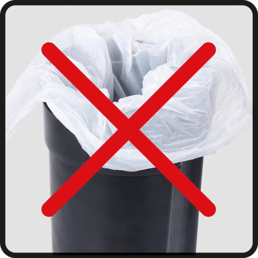 WENKO 25153100 - Prügikast LEMAN 17x25 cm sinine/must