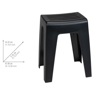 WENKO 25156100 - KUMBA krakk 38x47 cm must
